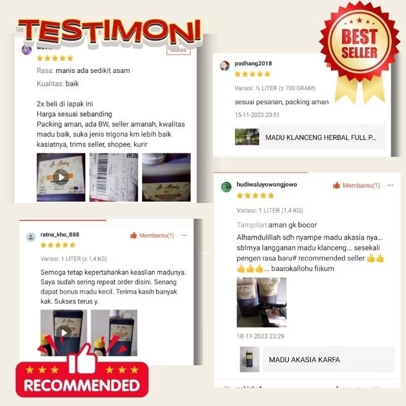 

Maknyuss1 Madu Super Mahoni Pahit Herbal 1 Liter, 1 Kg, 700 Gram