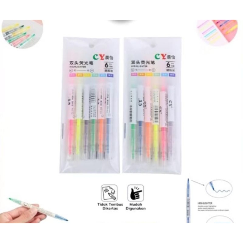 

Pen Stabilo 2 Sisi Warna Terang 1 Terang 1 Pack Isi 6 pcs