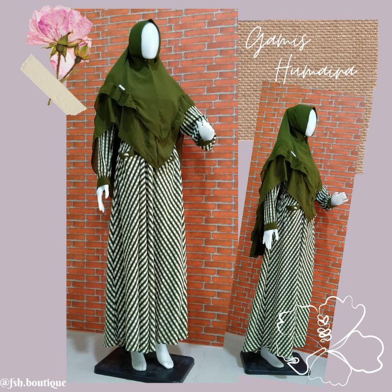 GAMIS HUMAIRA SYARI ORIGINAL SET KHIMAR