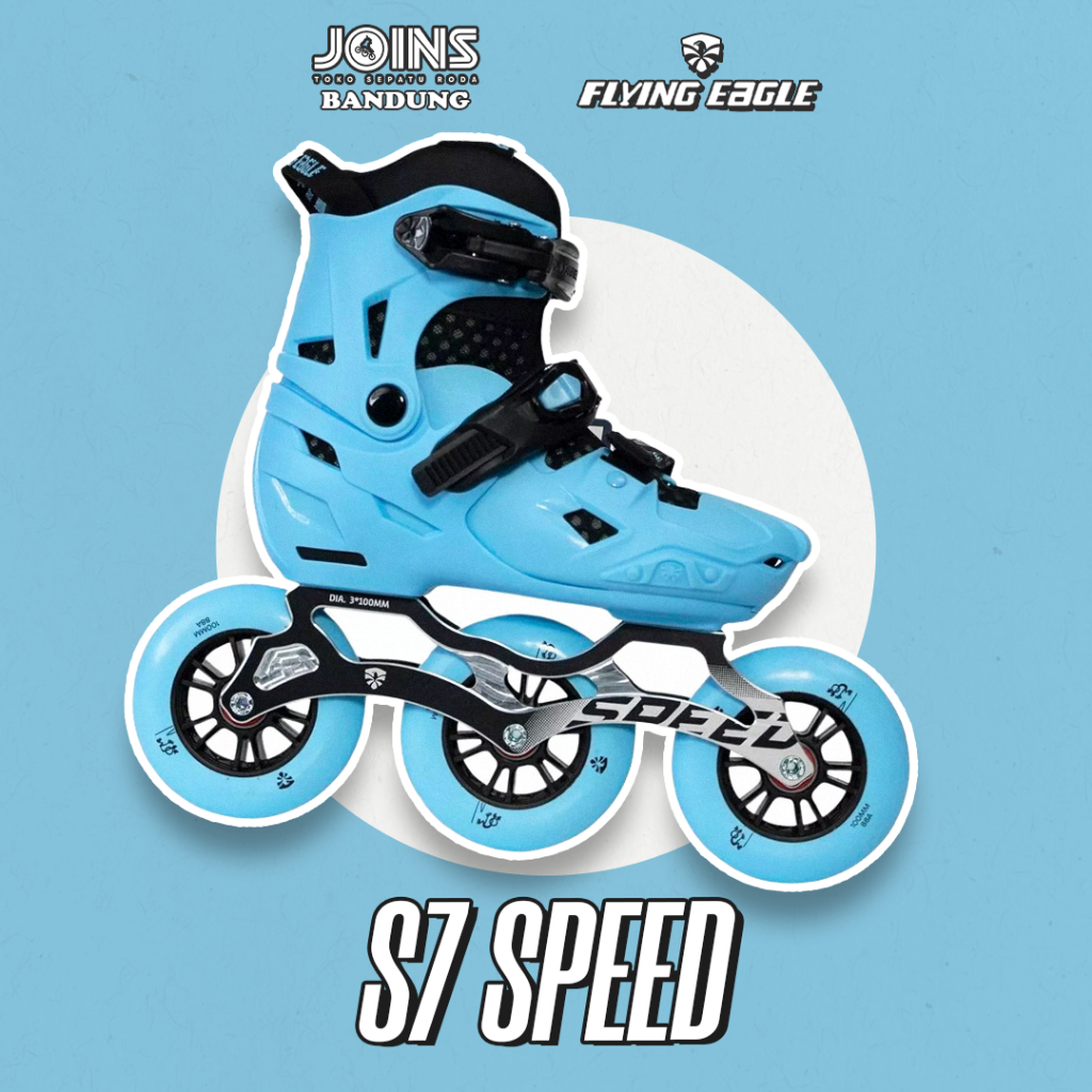 Sepatu Roda Inline Skate Anak Flying Eagle S7 Speed BLUE