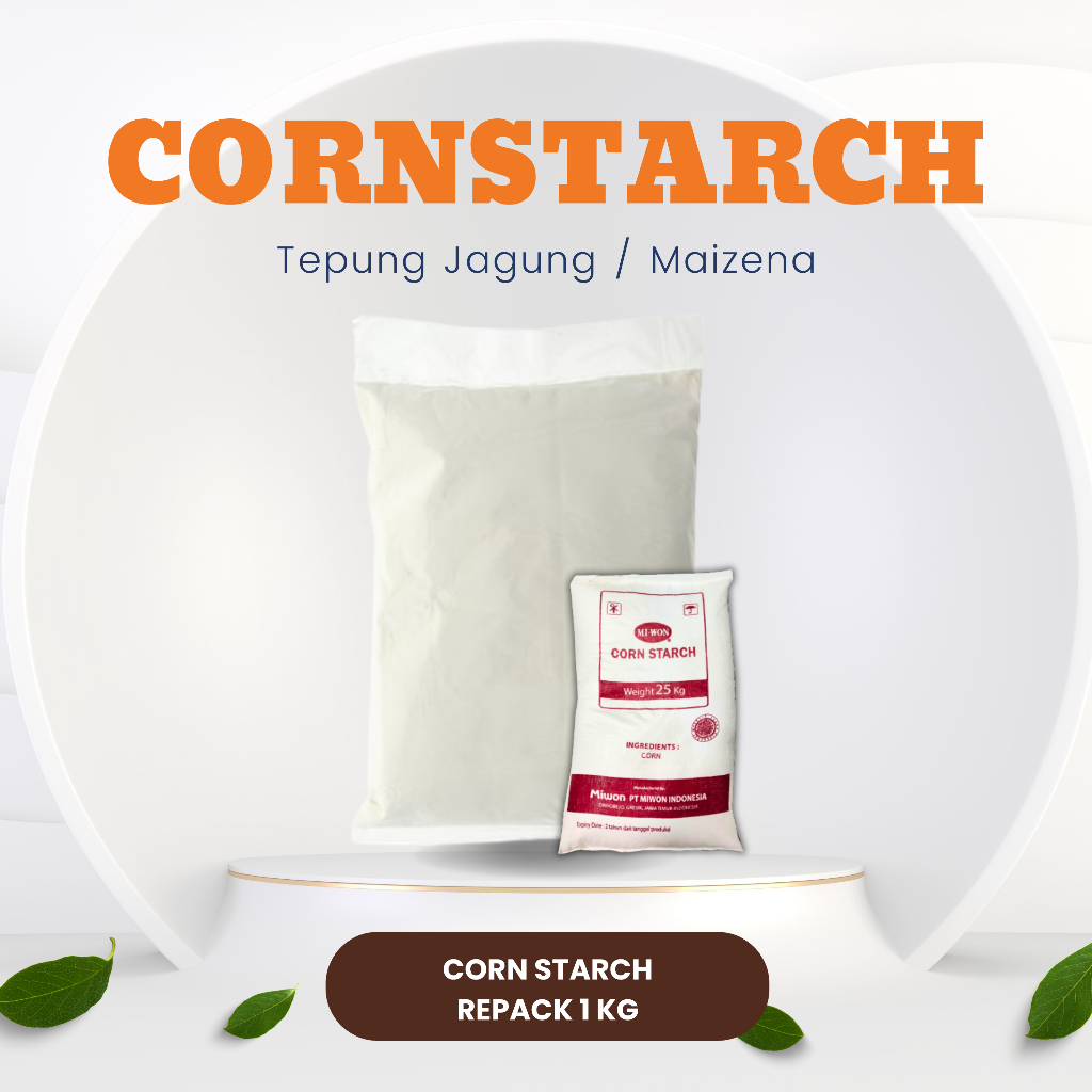 

CORNSTARCH | TEPUNG JAGUNG / TEPUNG MAIZENA REPACK MIWON VARIAN 1KG