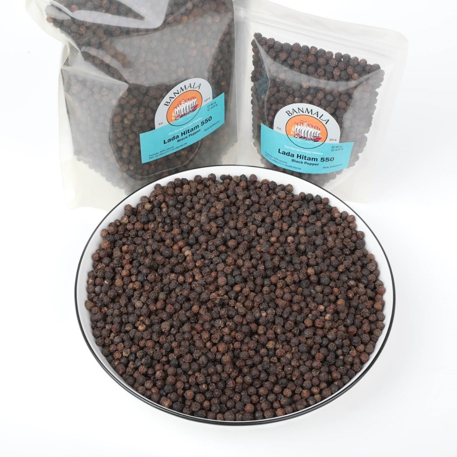 

Banmala Lada Hitam/Lada Putih Indonesia Bubuk/Biji 80g - 500g Zipper