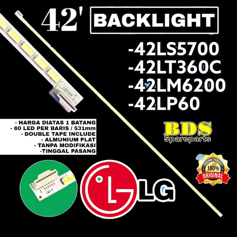 BACKLIGHT TV LED LG 42 INC 42LS5700 42LT360C 42LM6200 42LP60 LAMPU BL LG 42LS5700
