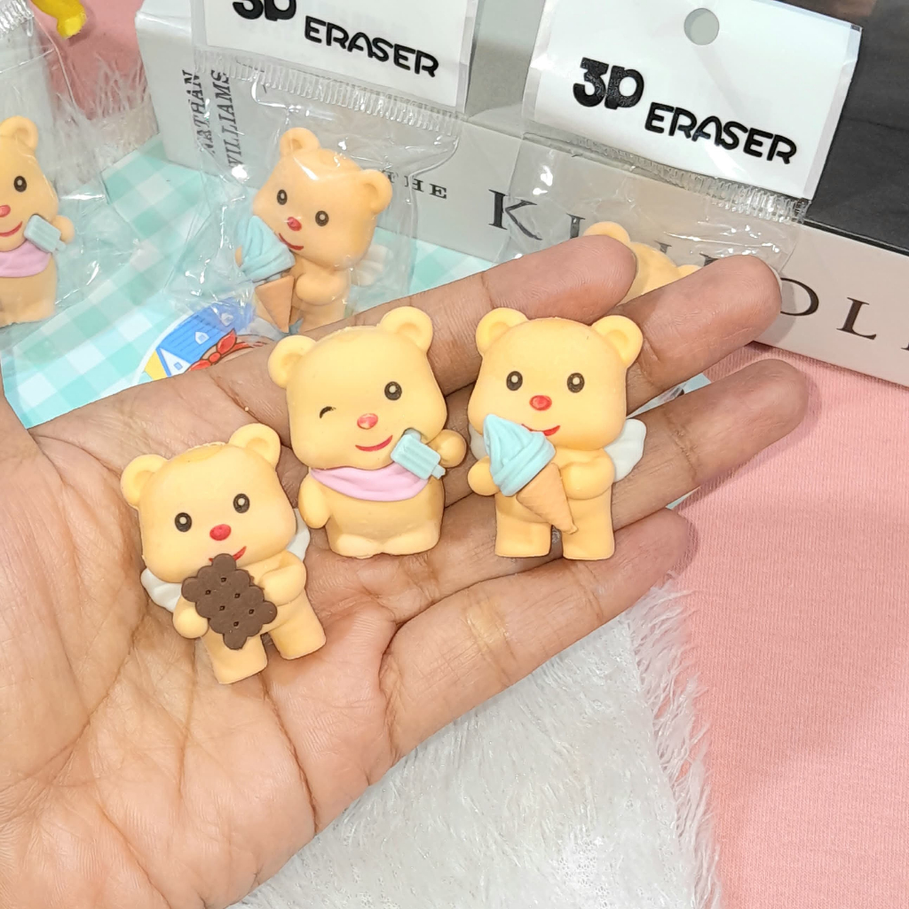 

Penghapus Miniatur Beruang Bear 3D (1 PCS) Super Lucu Imut Favorit Anak Harga TERMURAH / Eraser Stip Bear Butter 1 Plastik isi 1 PCS Ready 3 Variant Kualitas Terbaik Bisa Grosir dan COD