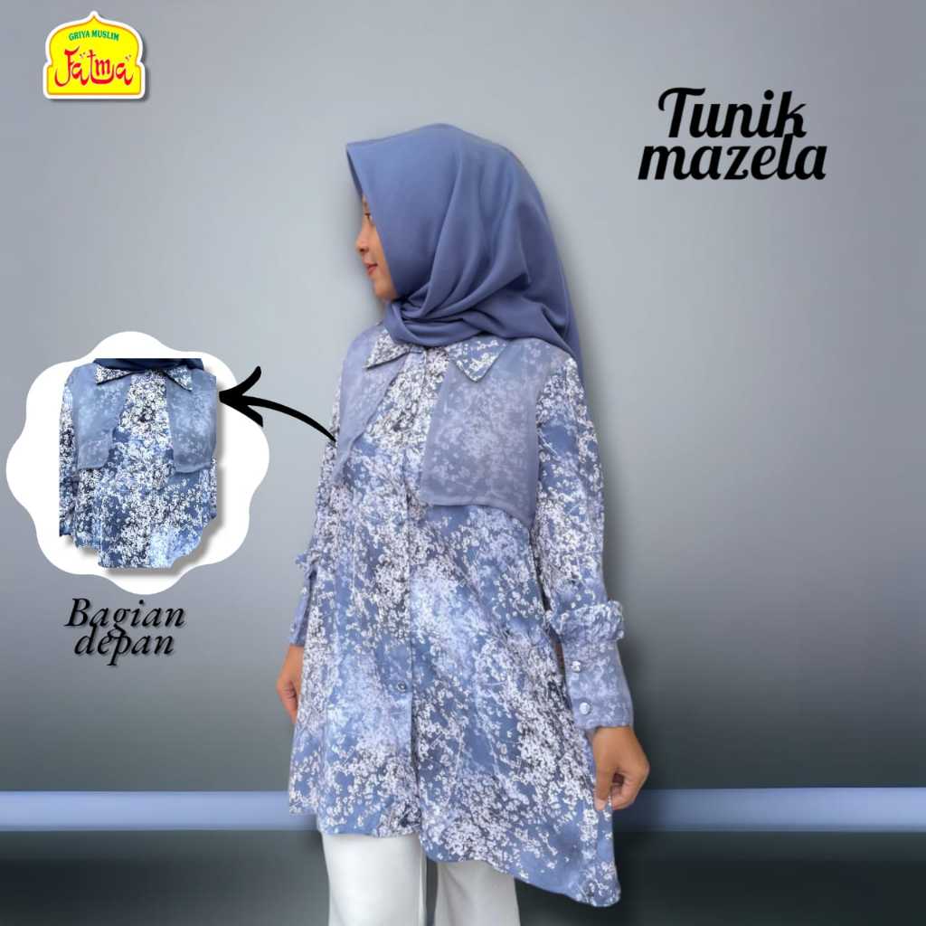 Tunik Mazela // Tunik Cewe Motif // Tunik Motif Bunga