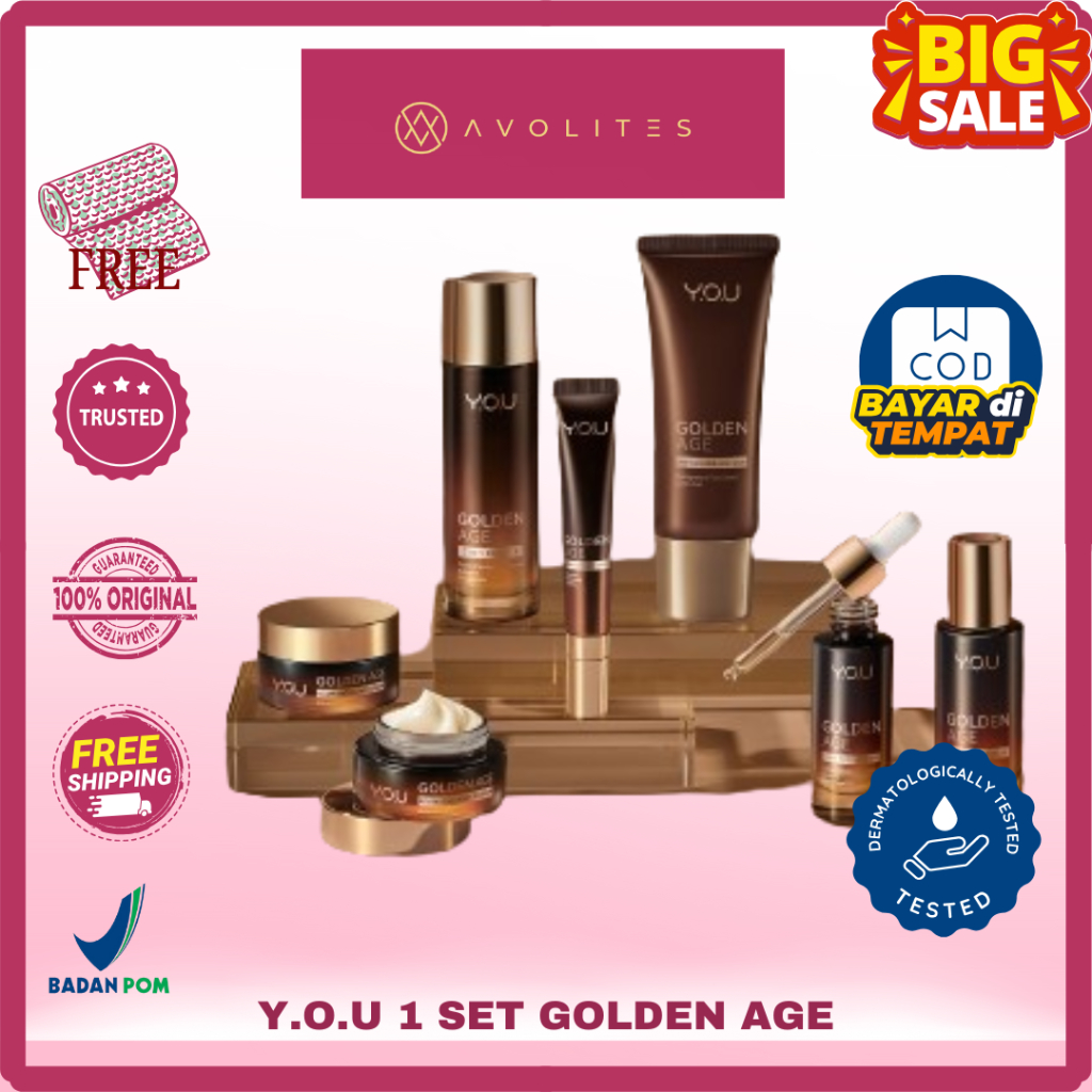 1 SET PAKET LENGKAP YOU NEW Golden Age Special Glowing Complete Bundle