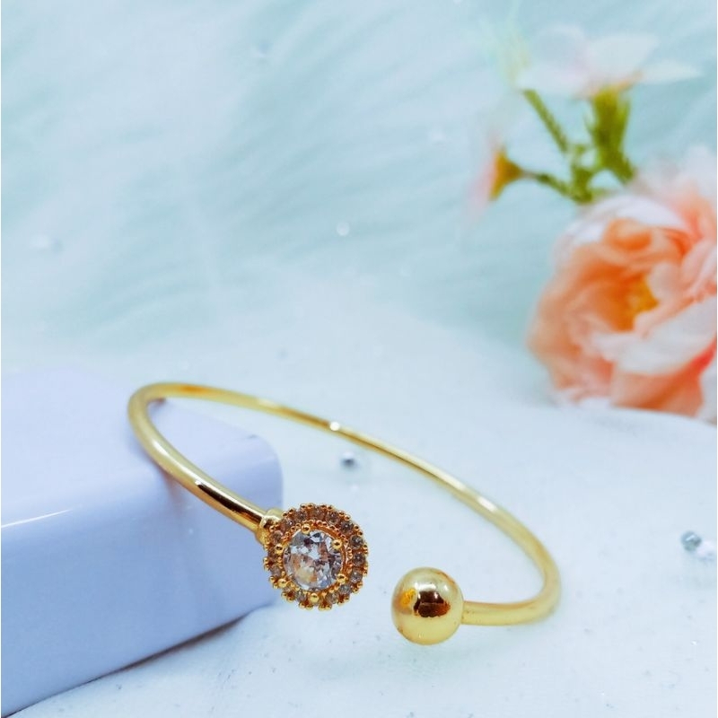 Gelang Tangan Bangle Wanita Xuping Lapis Emas Imitasi Tidak Mudah Luntur