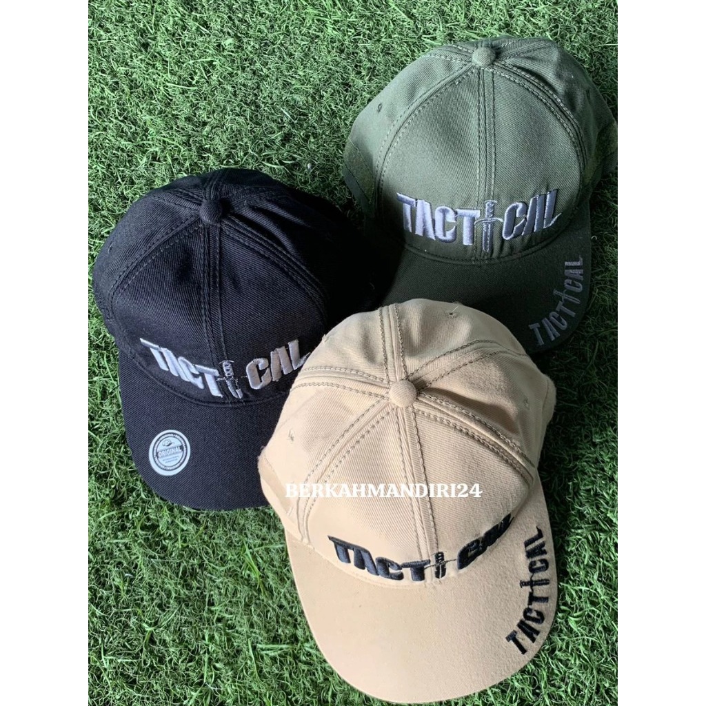Topi Tactical Pria Unisex TNI Militer Bordir Perekat Topi Pet Olahraga