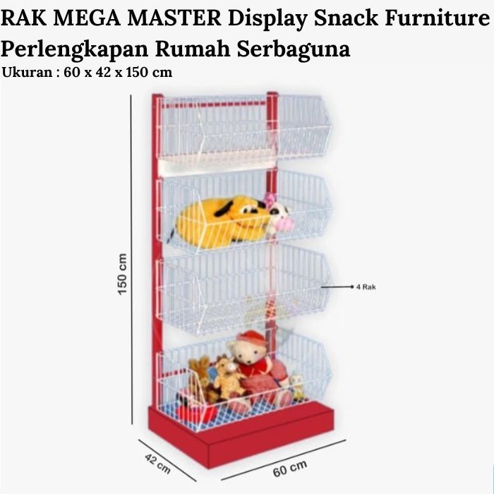 RAK MEGA MASTER Display Snack Furniture Perlengkapan Rumah Serbaguna