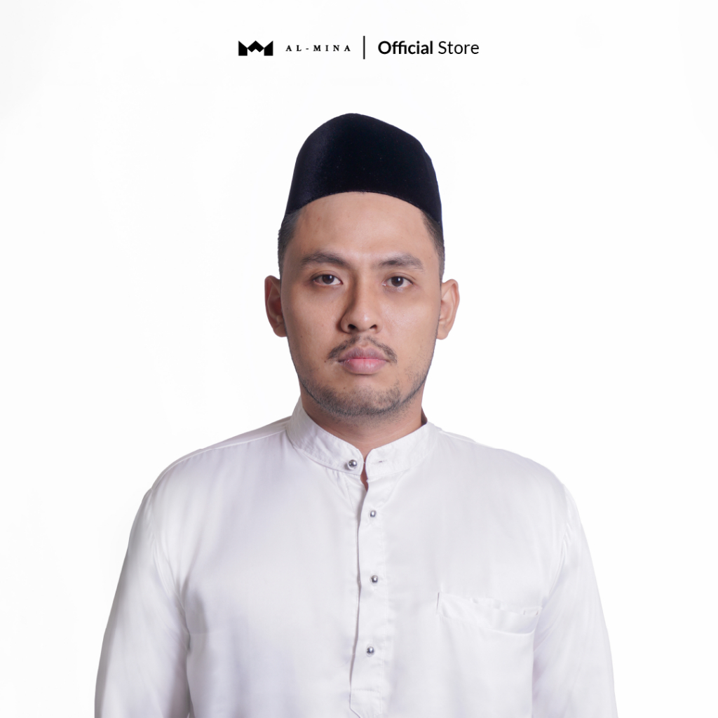 AL-MINA - Songkok Hitam Tinggi 7 Peci Hitam Kopiah Nasional Kualitas Premium Harga Terjangkau