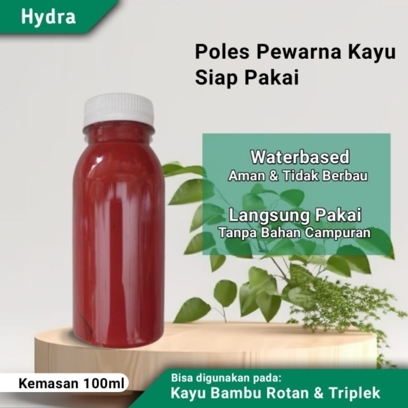 Poles Pewarn Kayu Jati Mahoni 100ml Plitur Kayu Siap Pakai Politur Waterbased