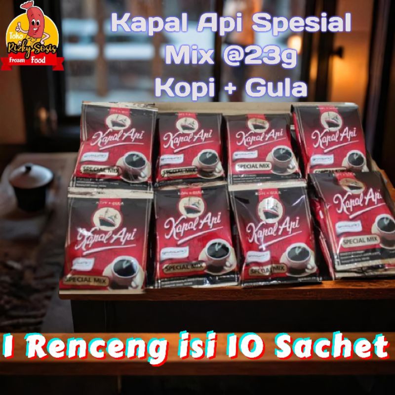 

Kapal Api Special Mix Kopi+Gula @25 gram 1 Renteng Isi 10