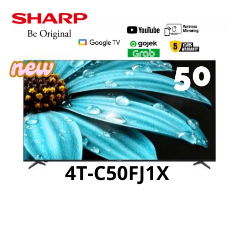 sharp Led tv 50inch smart tv Android tv 4K UHD 4T-C50FJ1I/X