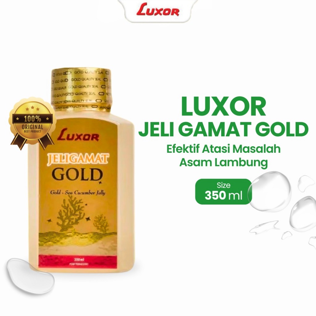 Luxor Gold Jelly Gamat 350ML Extrak Tripang  45%  Original 100%