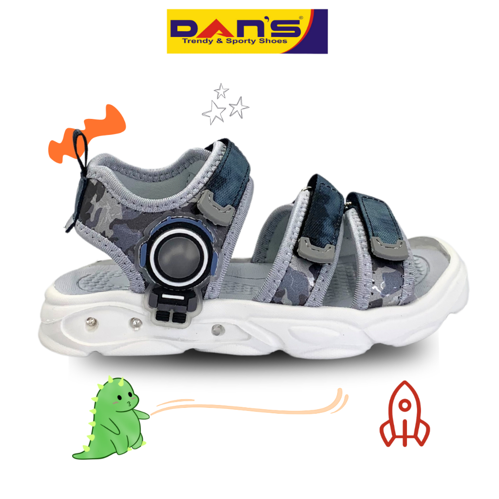 Sepatu Dans Perius Sepatu Sandal Anak Laki-Laki - Grey