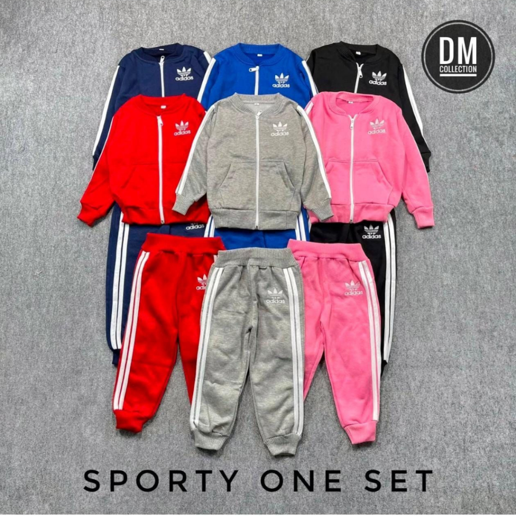 Setelan Baju Olahraga Sport Bayi Laki Perempuan Umur 0 - 12 bulan 1 2 3 Tahun / Baju Training Anak