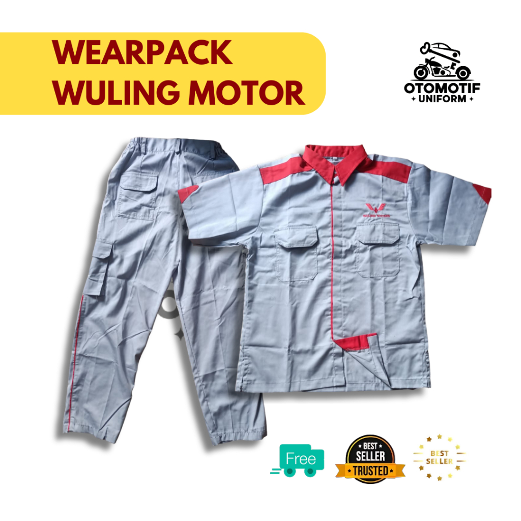 Seragam Mekanik Wuling | Seragam Mekanik I Seragam Mekanik Wuling Motor | Baju dan Celana Mekanik
