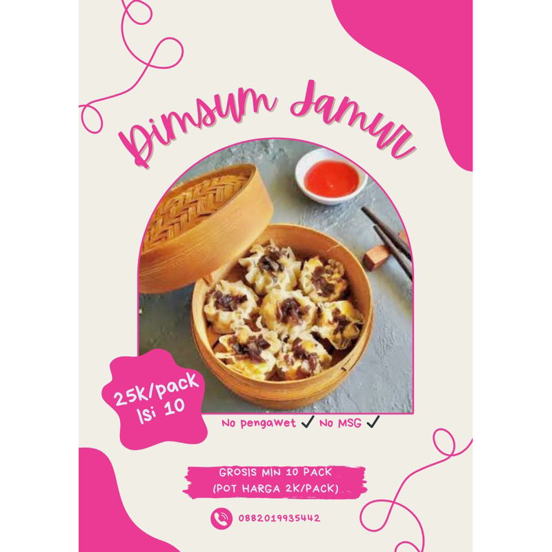

Dimsum Ayam jamur isi 10
