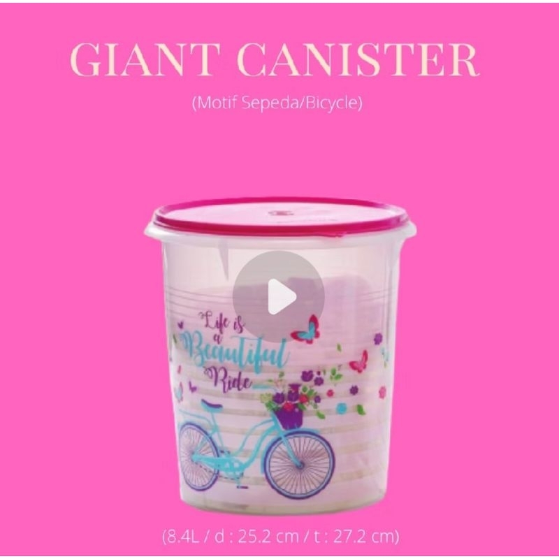 Toples Giant Canister Bicycle Tupperware