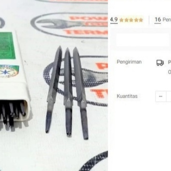 

Kikir Jaykay 4" Slim Taper Segitiga Jay Kay Gergaji India JK File