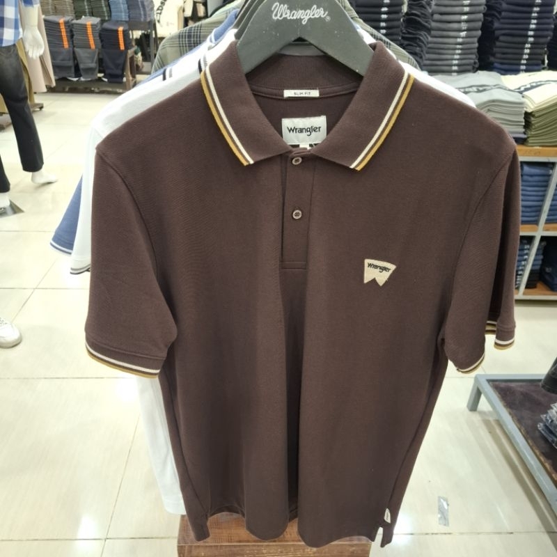 Wrangler Baju Polo Pria Dewasa Lengan Pendek Original