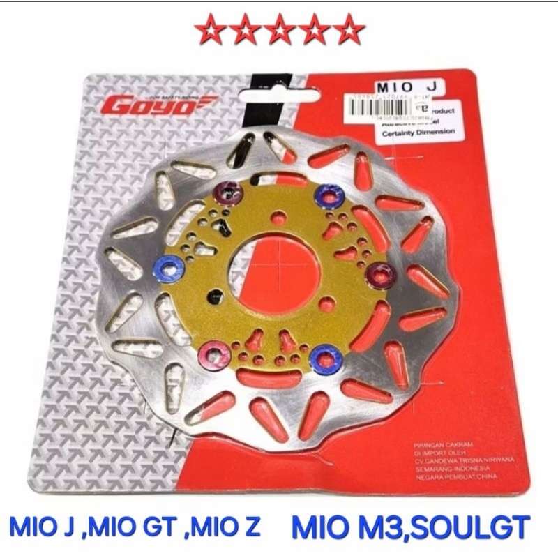 PIRINGAN CAKRAM DEPAN VARIASI MIO J MIO GT SOULGT MIO M3 FINO 125 LUBANG 3