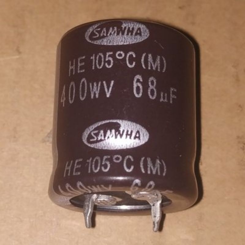 C Elko Elco 68uF 400V 68 uF 400 V Snap In