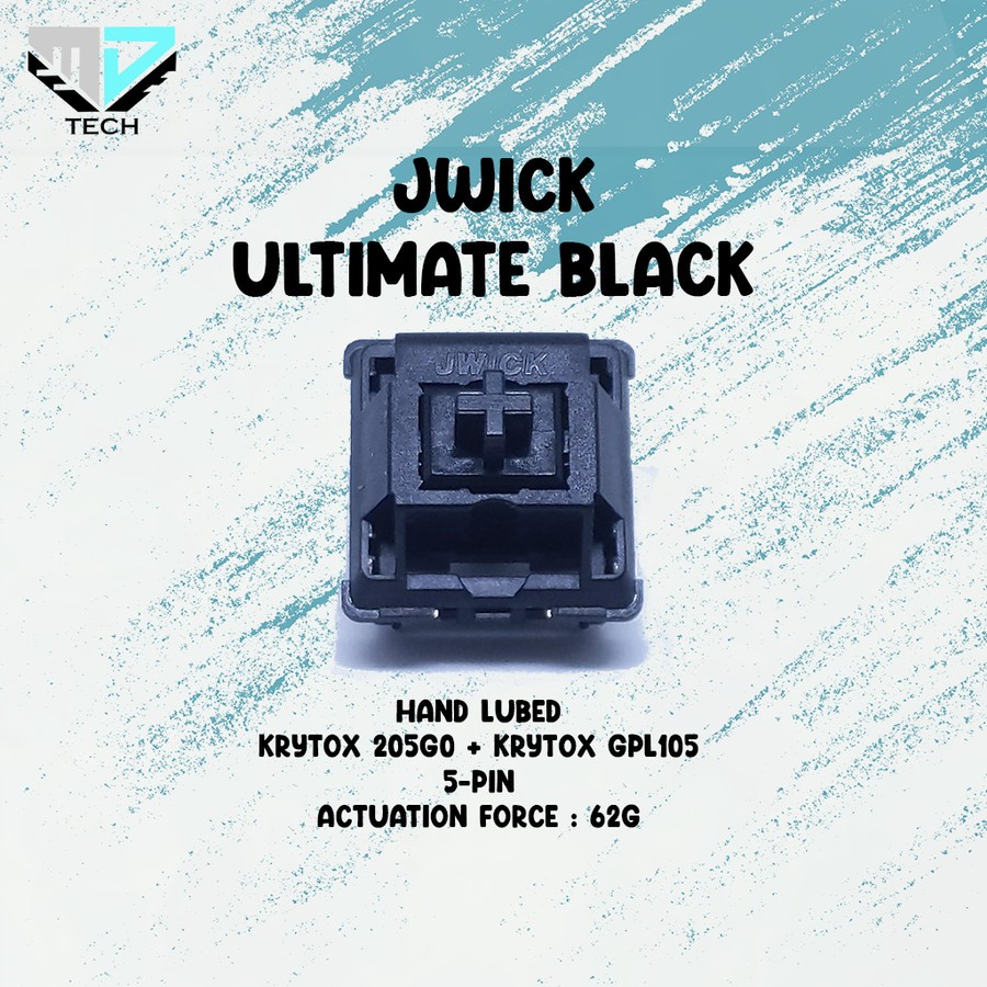 Lubed JWICK Ultimate Black JWK Switch Linear 62g - 5 pin