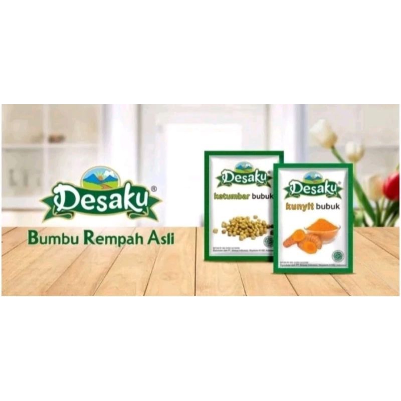 

Desaku Bumbu Marinasi Renceng / Desaku Ketumbar Bubuk / Desaku Kunyit Bubuk / Desaku Rempah Murni