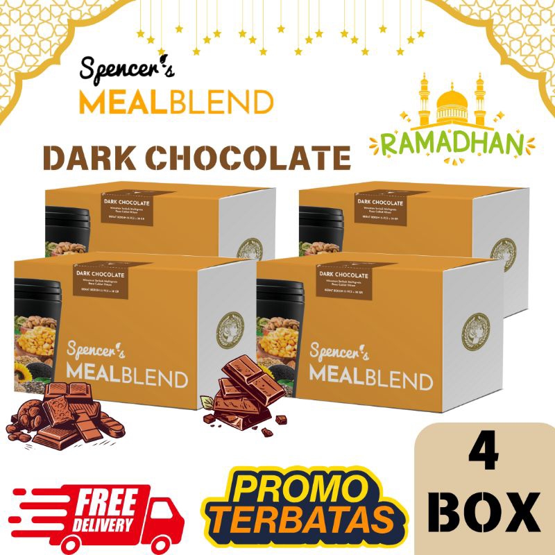 

PROMO KHUSUS RAMADHAN BERKAH SPENCER'S MEALBLEND ADA HARGA SPESIAL VARIAN RASA DACK CHOCOLATE pembelian (4Box isi 60 Sachet).aman di konsumsi saat sahur .dan saat berbuka puasa