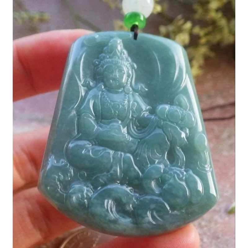 Giok Dewi Kwan Im Jade Asli Sertifikat TypeA