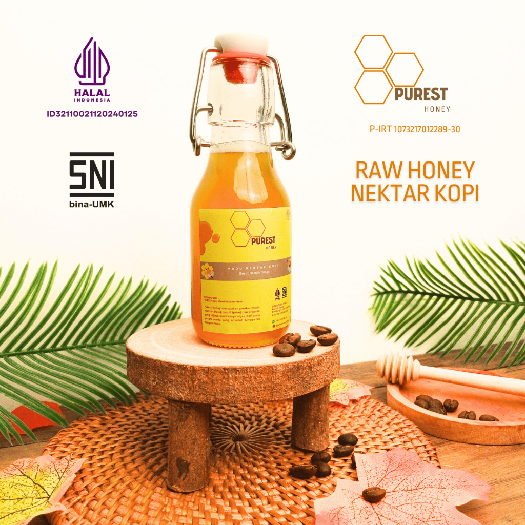 

Purest Honey - Madu Mentah Nektar Kopi - Botol Kaca