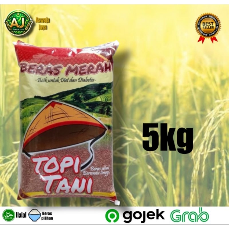 

BERAS MERAH TOPI TANI 5KG (Merah Sosoh organik)