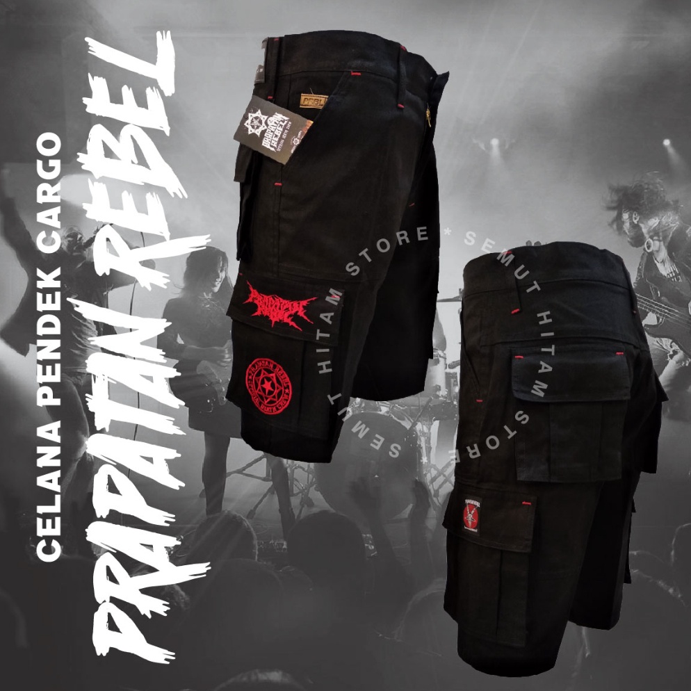 Tidak Diragukan Prapatan Rebel Celana Pendek Cargo Kempol Pendek Alpin P Punk Metal Prapatan Rebel P