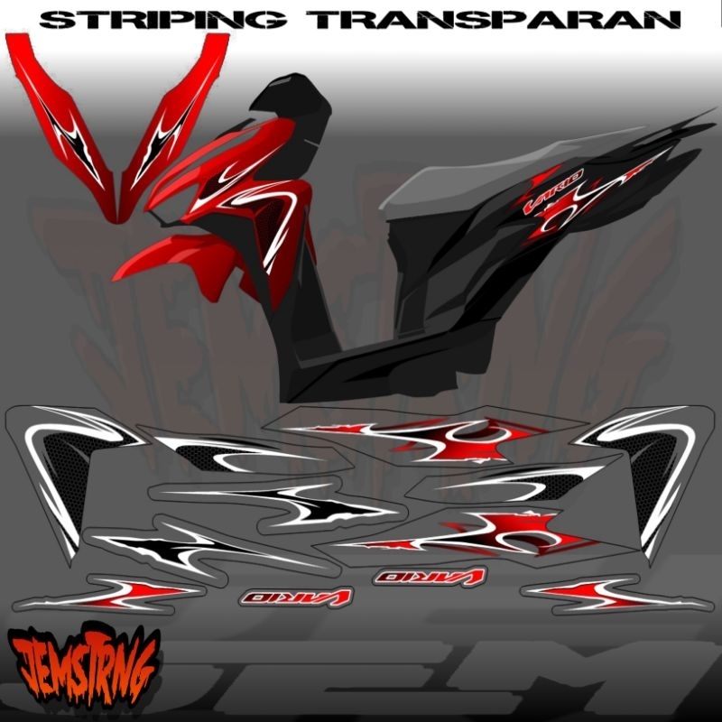 STRIPING STIKER TRANSPARAN VARIO 125 150 NEW 2018 MODEL VARKY