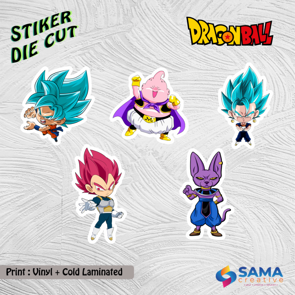 

Dragon Ball- Sticker Vinyl Die Cut - Stiker Hp, Laptop, Motor, Mobil, Helm, Botol Anime Dragon Ball