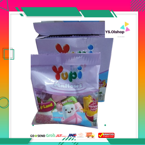 

ECER ||Yupi Mallows Puffy Land Markisa Juice 9 gr marshmallow, Food, Candy, permen