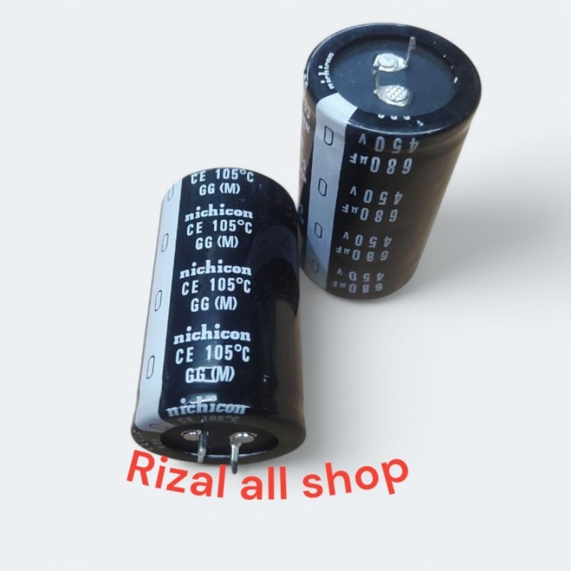 Elco 680uf 450v Nichicon original Kapasitor Elco