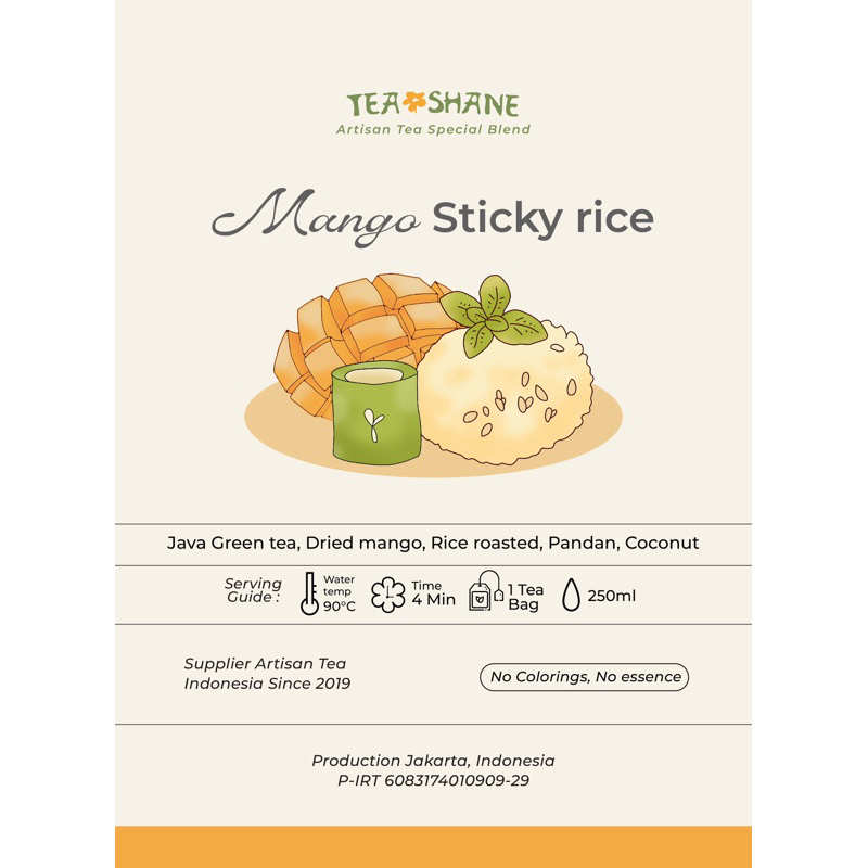 

mango sticky rice tea bag