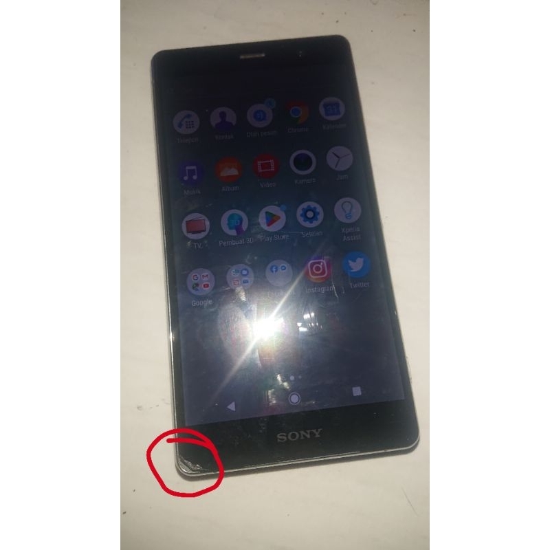 lcd sony xz2premium black 100% original minus