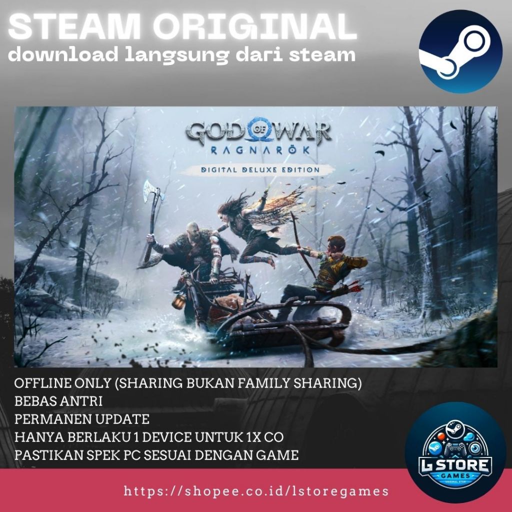 God of War Ragnarok Deluxe Edition PC Sharing Original Offline