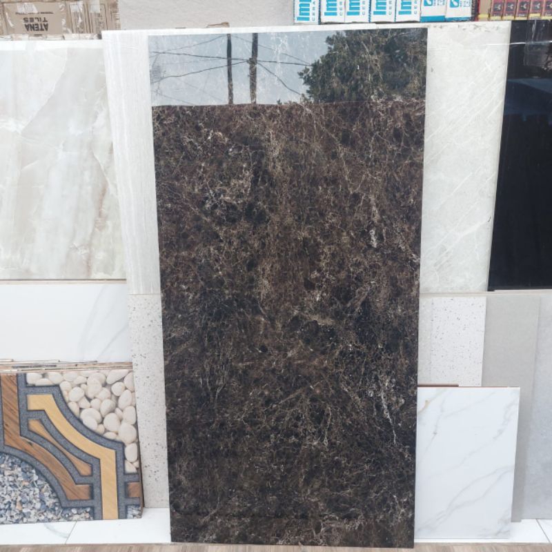 Granit lantai/dinding fidenza black ukuran 60x120 infinity