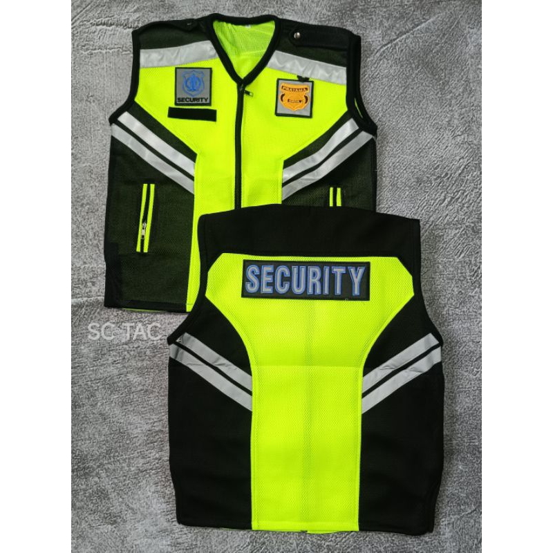 Rompi SATPAM JARING HITAM TEBAL/Rompi SECURITY HITAM TEBAL