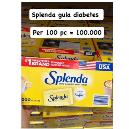 

Splenda Zero Calorie Sweetener Import USA Pemanis untuk Bantu Batasi Gula 100 pc