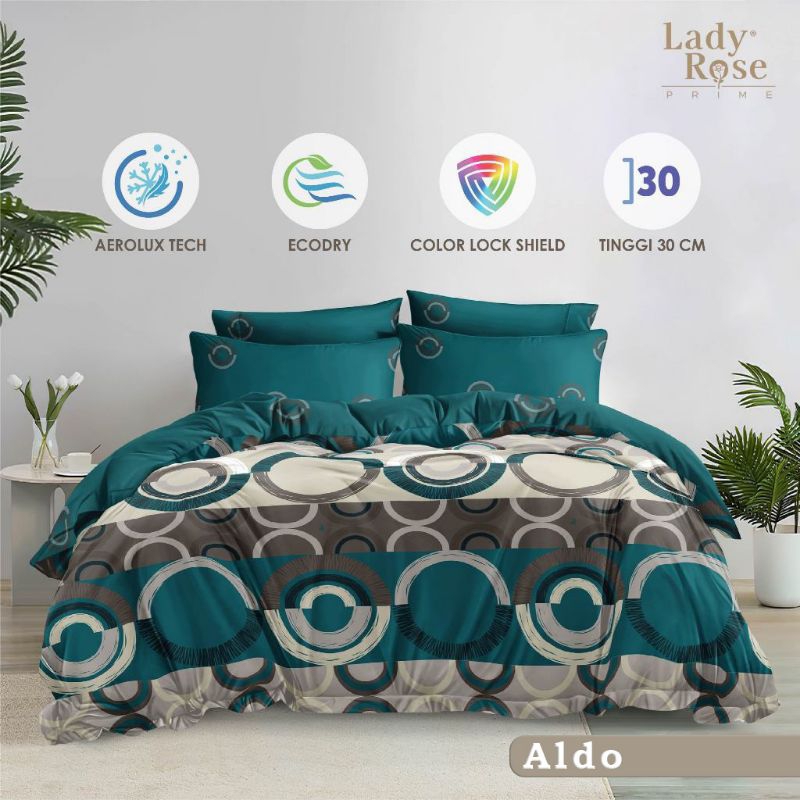 Bed Cover Lady Rose King Size 180 x 200 Motif Aldo Produk Original Bahan Lembut