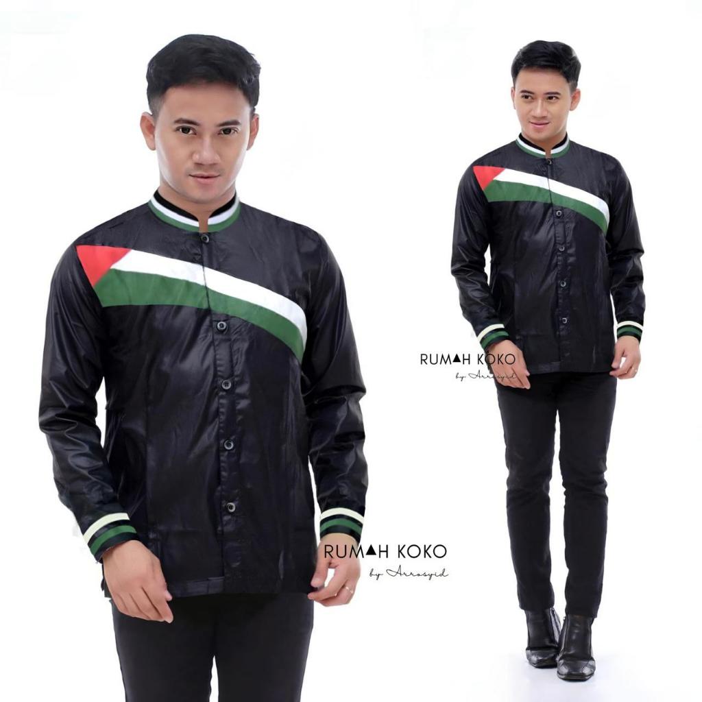 PREMIUM BAJU KOKO PALESTINA KEMEJA KOKO PALESTINA HADROH PRIA DEWASA TERMURAH DAN TERLARIS