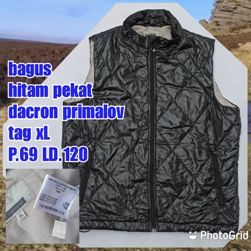 rompi vest gunung outdoor puffer gelembung tebal dacron primalov uniqlo