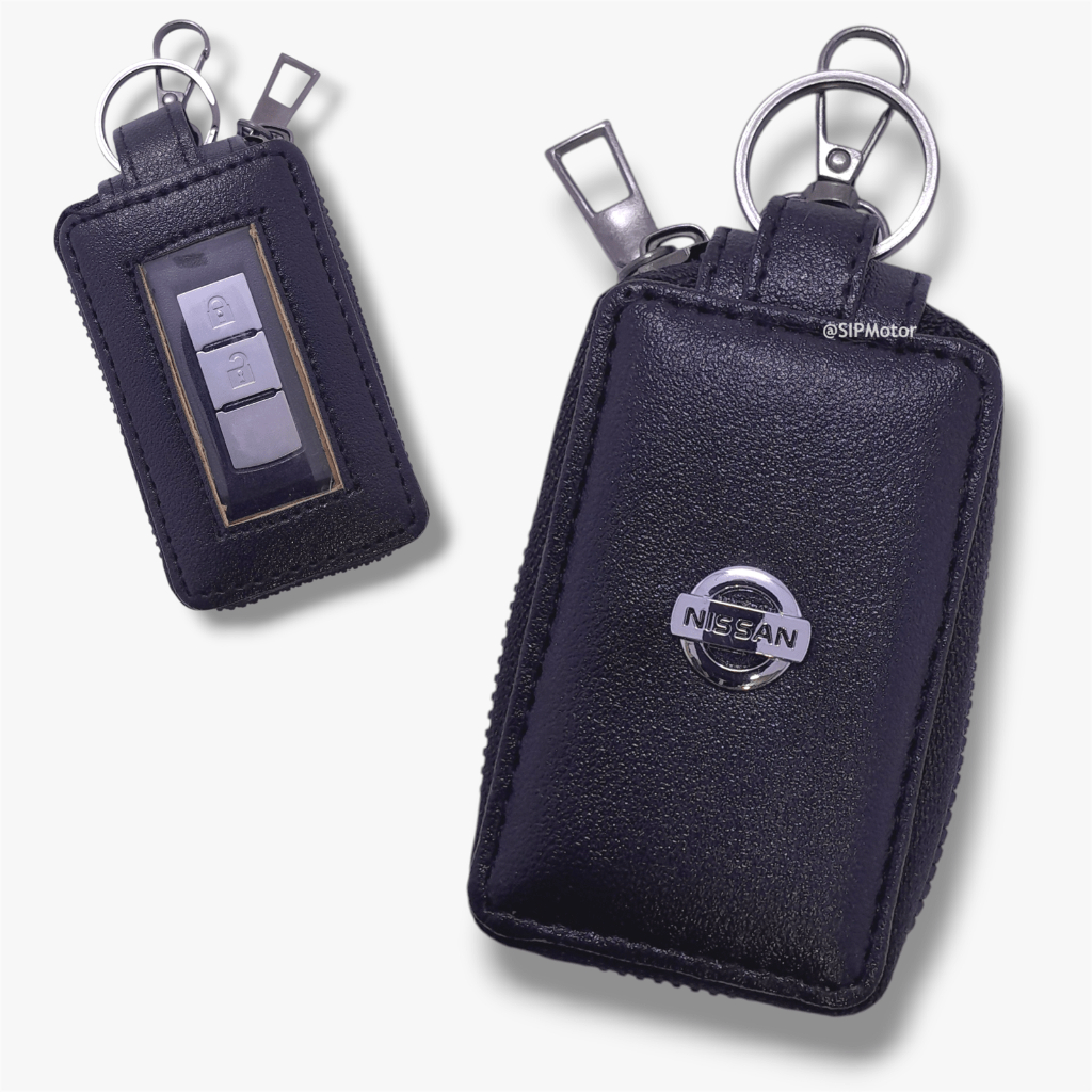 Gantungan Kunci Mobil NISSAN Dompet Mika Plastik Transparan Kulit