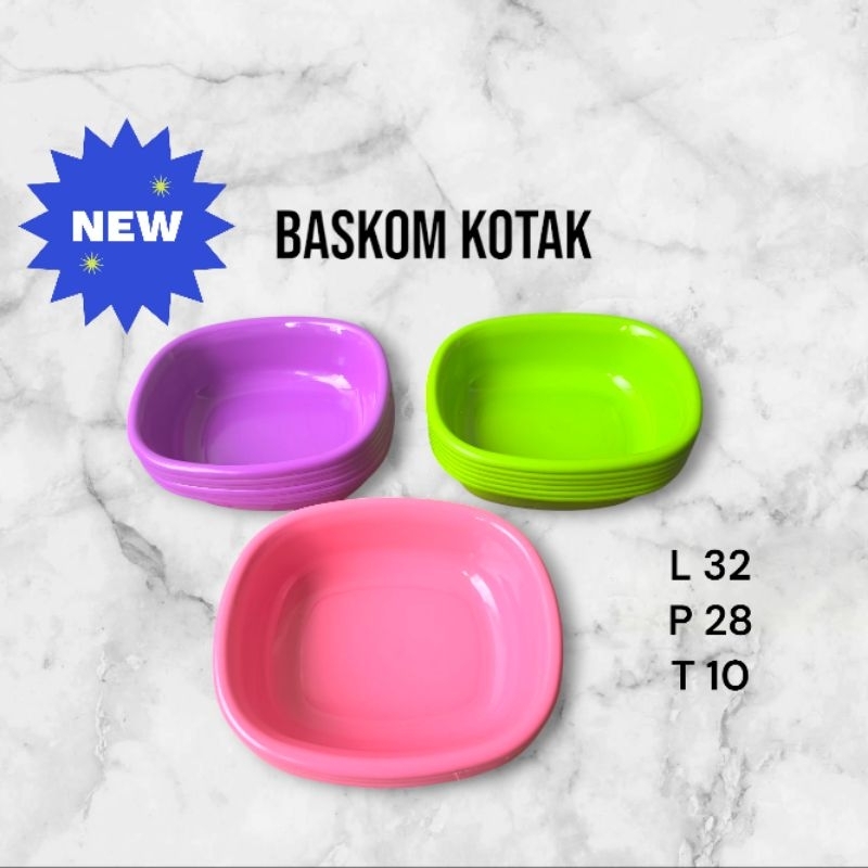[ 6 PCS ] BASKOM KOTAK Premium Plastik PP5 BPA Free Food Grade Tahan Panas