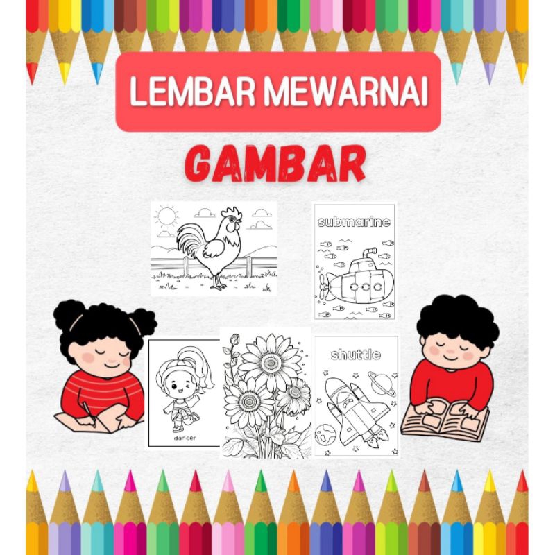 

isi 50 lembar gambar mewarnai anak TK/PAUD
